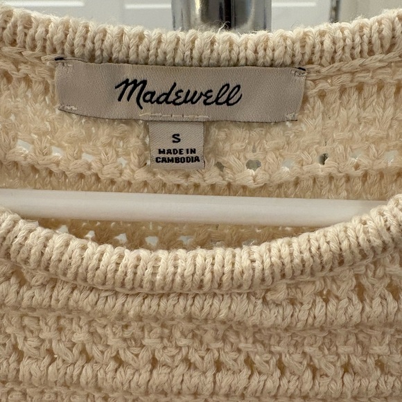 Madewell Cream Ribbed Cropped Tank Top - Picture 4 of 4